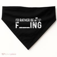 I'd Rather Be Farming Funny Farmer Joke Farmer Tractor Tee USA-Made Doggie Bandana thumb 0