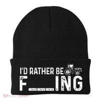 I'd Rather Be Farming Funny Farmer Joke Farmer Tractor Tee Beanie thumb 0