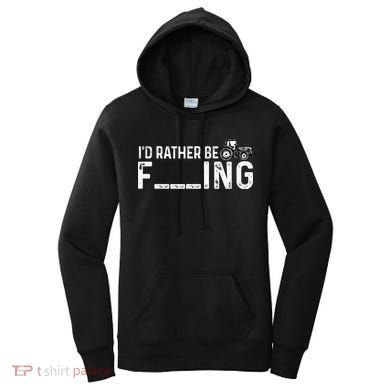 I'd Rather Be Farming Funny Farmer Joke Farmer Tractor Tee Women's Hoodie