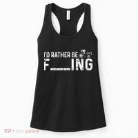 I'd Rather Be Farming Funny Farmer Joke Farmer Tractor Tee Women's Tank Top thumb 0