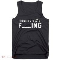 I'd Rather Be Farming Funny Farmer Joke Farmer Tractor Tee Tank Top thumb 0
