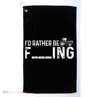 I'd Rather Be Farming Funny Farmer Joke Farmer Tractor Tee Golf Towel thumb 0