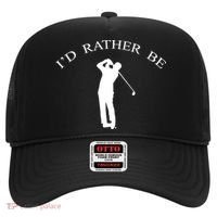 Id Rather Be Golfing Playing Golf Golfer Graphic Gift Hat thumb 0