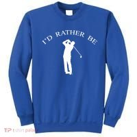 Id Rather Be Golfing Playing Golf Golfer Graphic Gift Sweatshirt thumb 0