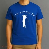 Id Rather Be Golfing Playing Golf Golfer Graphic Gift T-Shirt thumb 3