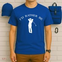 Id Rather Be Golfing Playing Golf Golfer Graphic Gift T-Shirt thumb 6