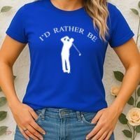 Id Rather Be Golfing Playing Golf Golfer Graphic Gift Women's T-Shirt thumb 2