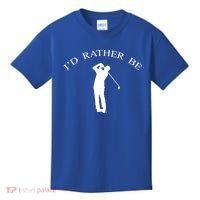 Id Rather Be Golfing Playing Golf Golfer Graphic Gift Kids T-Shirt thumb 0