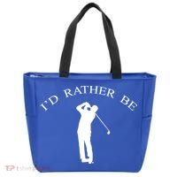 Id Rather Be Golfing Playing Golf Golfer Graphic Gift Tote Bag thumb 0