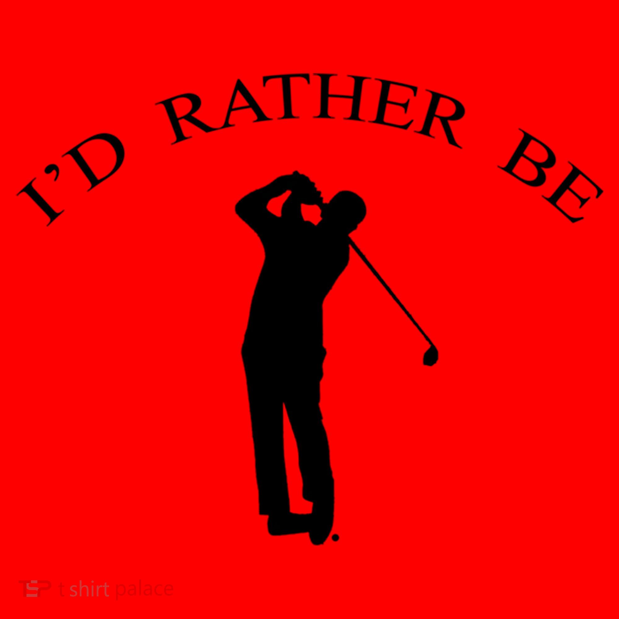 Id Rather Be Golfing Playing Golf Golfer Graphic Gift Santa Hat