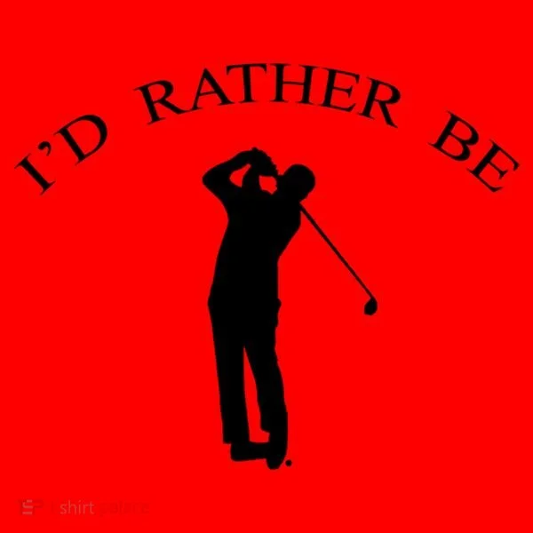 Id Rather Be Golfing Playing Golf Golfer Graphic Gift Santa Hat