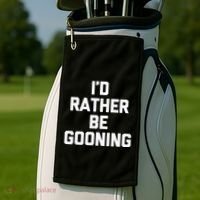 ID Rather Be Gooning Golf Towel thumb 2