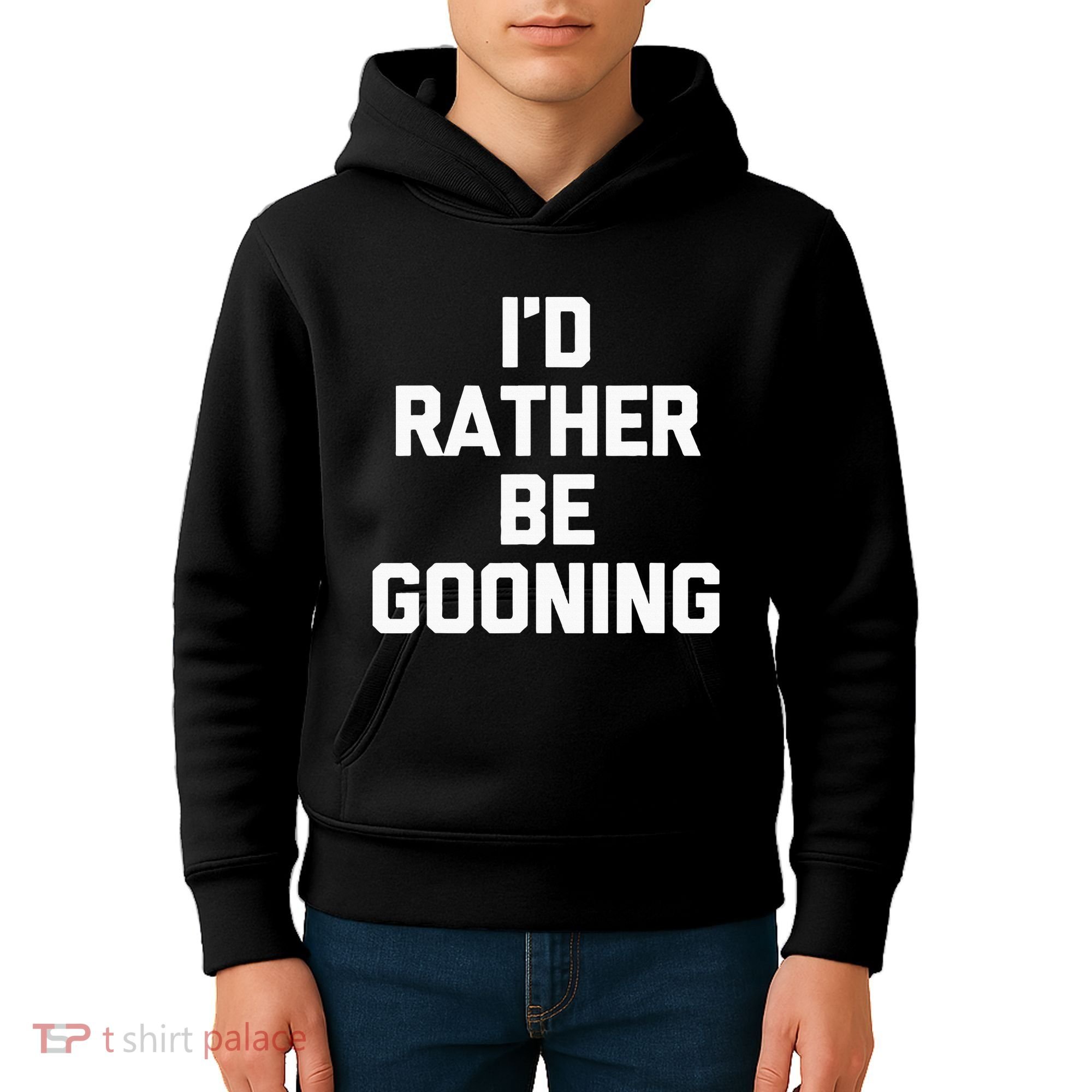 ID Rather Be Gooning Kids Hoodie