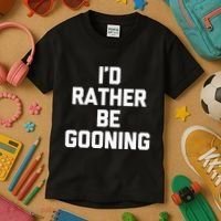 ID Rather Be Gooning Kids T-Shirt thumb 3
