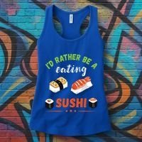 Id Rather Be Eating Japanese Foodie Asian Sushi Lover Gift Women's Tank Top thumb 3