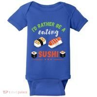 Id Rather Be Eating Japanese Foodie Asian Sushi Lover Gift Baby Bodysuit thumb 0