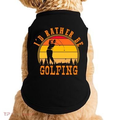 Id Rather Be Golfing Vintage Retro Style Golf Lovers Cute Gift Doggie Tank