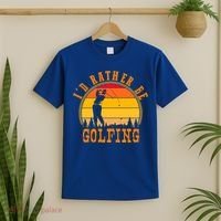 Id Rather Be Golfing Vintage Retro Style Golf Lovers Cute Gift T-Shirt thumb 2