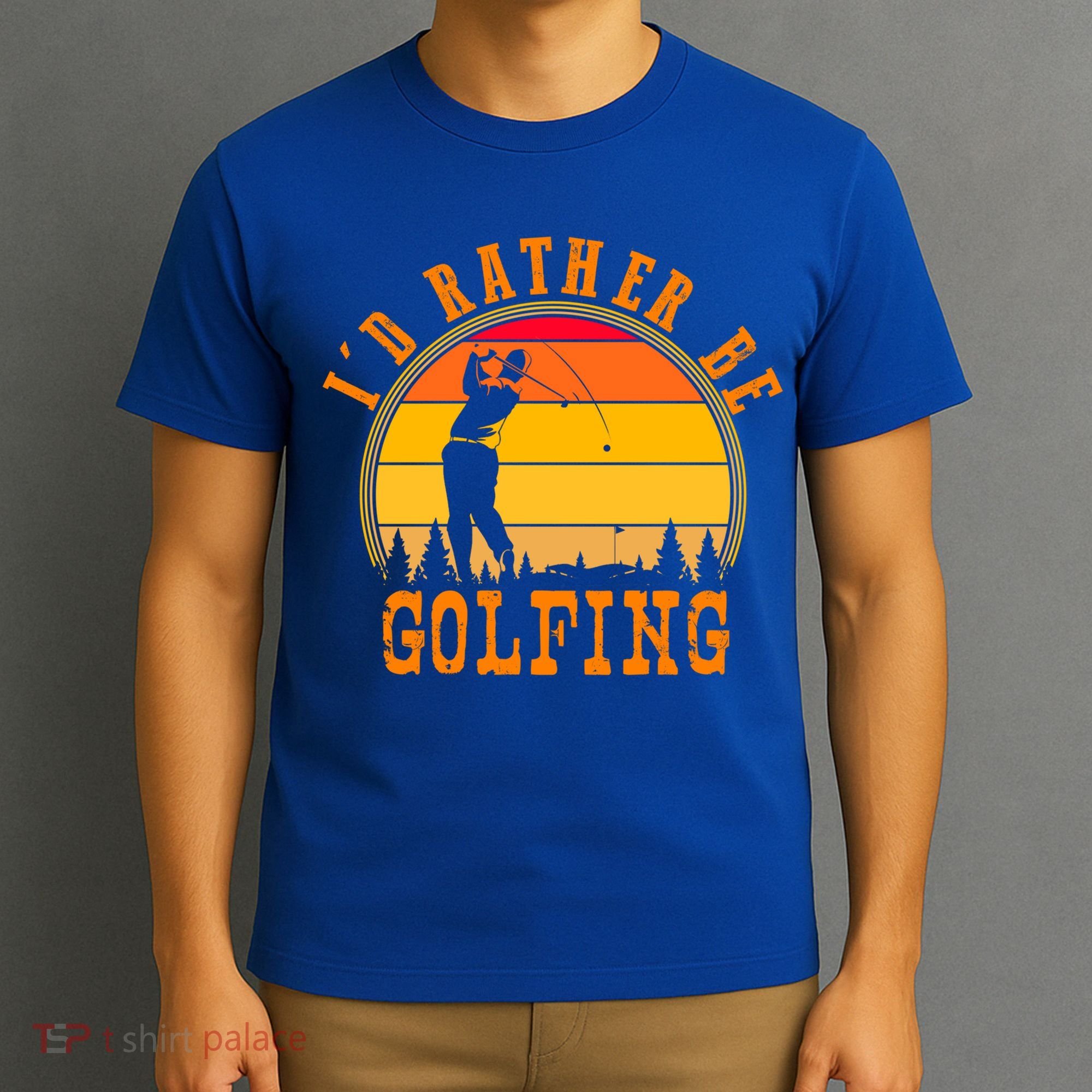 Id Rather Be Golfing Vintage Retro Style Golf Lovers Cute Gift T-Shirt