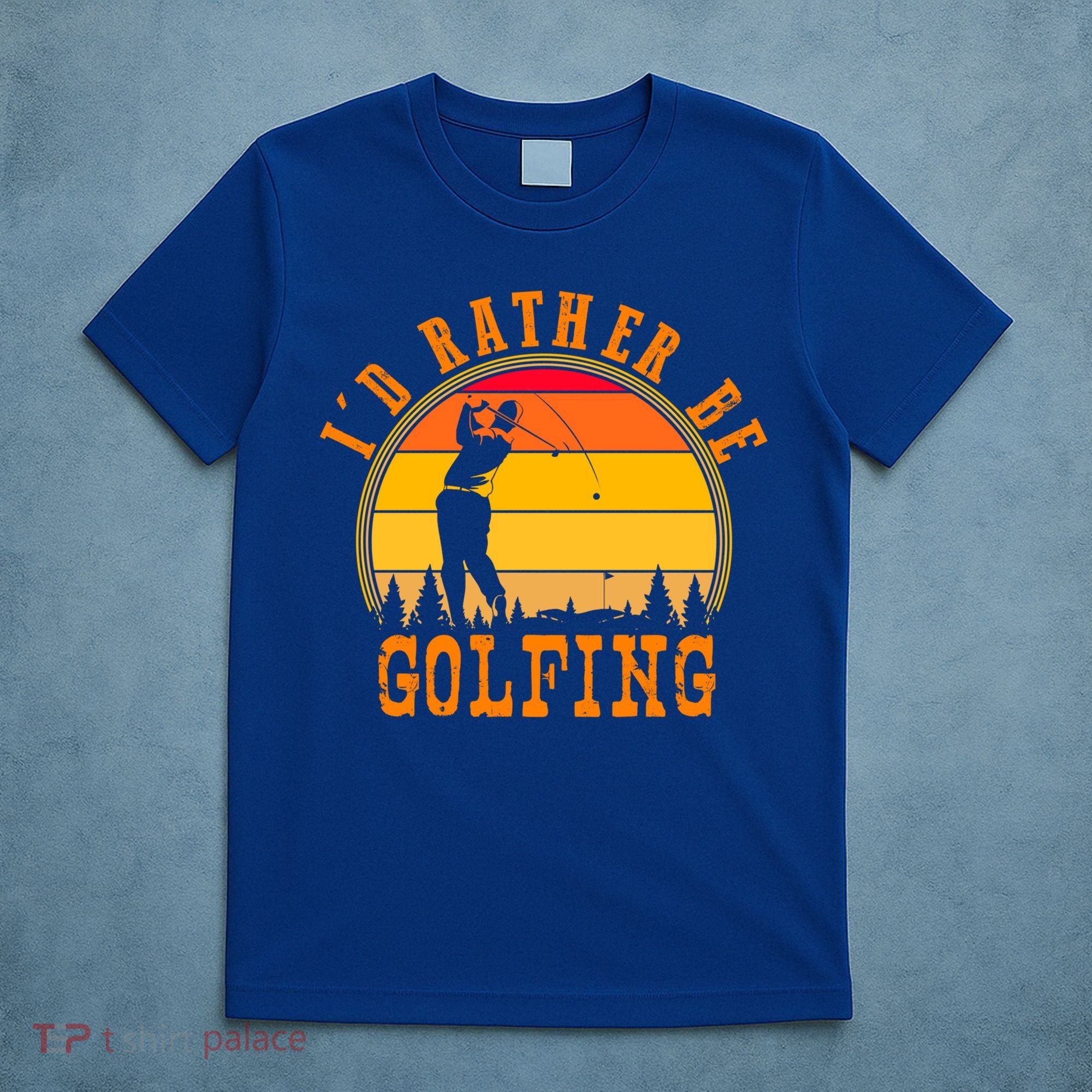 Id Rather Be Golfing Vintage Retro Style Golf Lovers Cute Gift T-Shirt