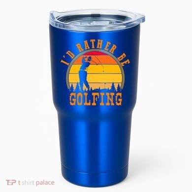 Id Rather Be Golfing Vintage Retro Style Golf Lovers Cute Gift Tumbler