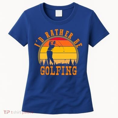 Id Rather Be Golfing Vintage Retro Style Golf Lovers Cute Gift Women's T-Shirt