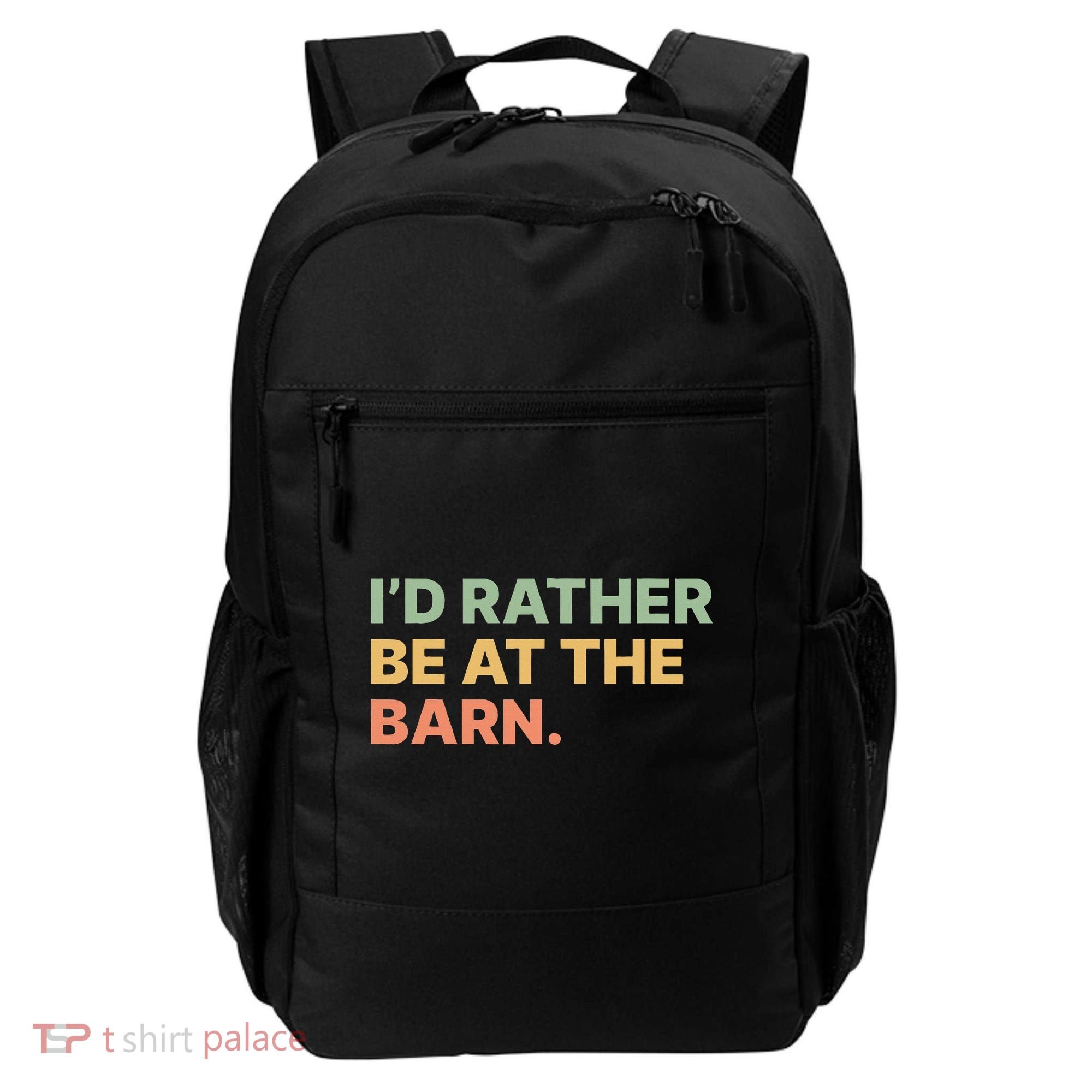 I'd Rather Be At The Barn Funny Horse Lover Backpack