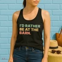I'd Rather Be At The Barn Funny Horse Lover Women's Tank Top thumb 2