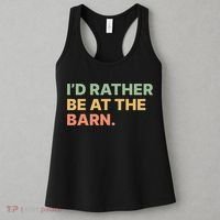 I'd Rather Be At The Barn Funny Horse Lover Women's Tank Top thumb 3