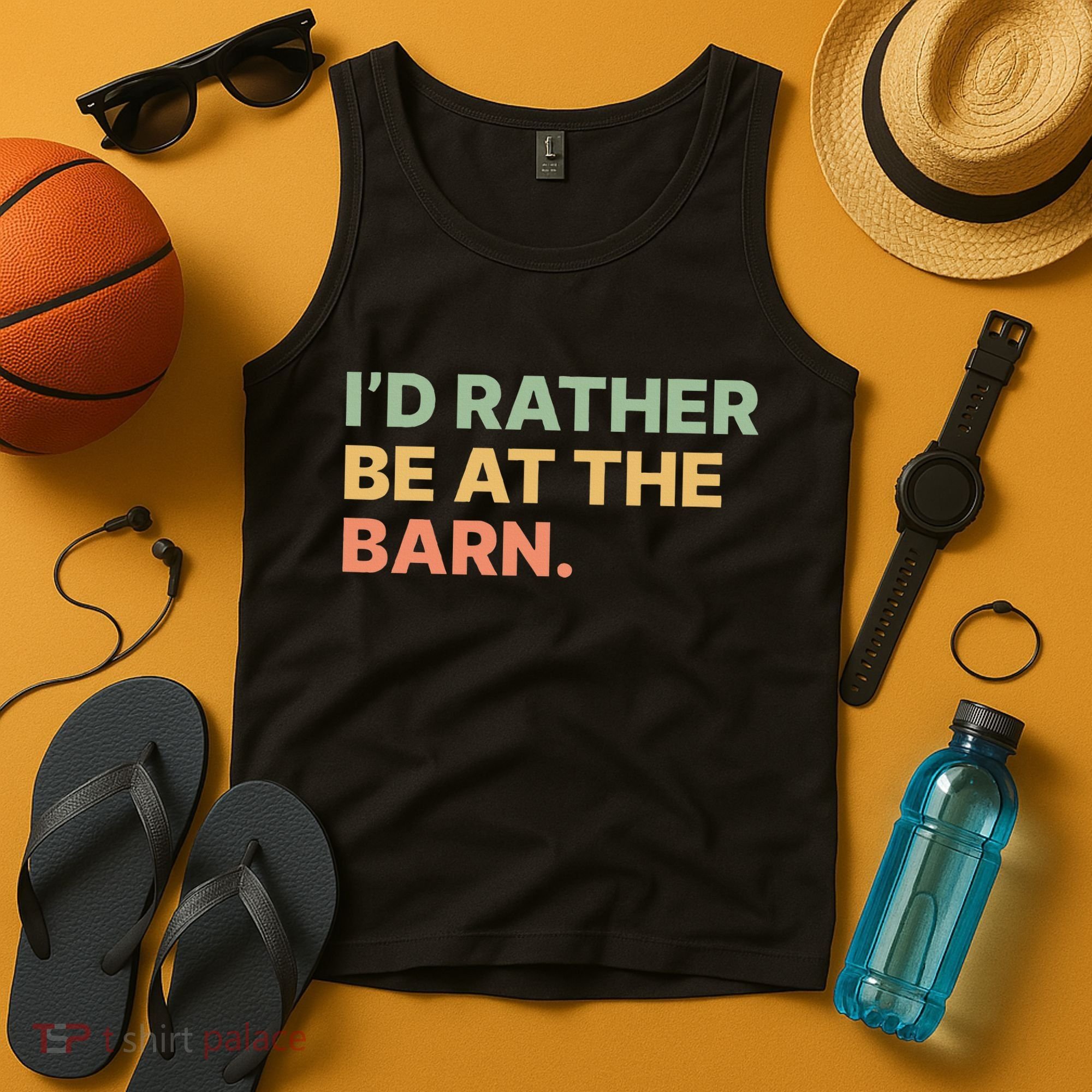 I'd Rather Be At The Barn Funny Horse Lover Tank Top