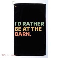 I'd Rather Be At The Barn Funny Horse Lover Golf Towel thumb 0
