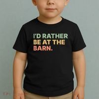 I'd Rather Be At The Barn Funny Horse Lover Toddler T-Shirt thumb 2