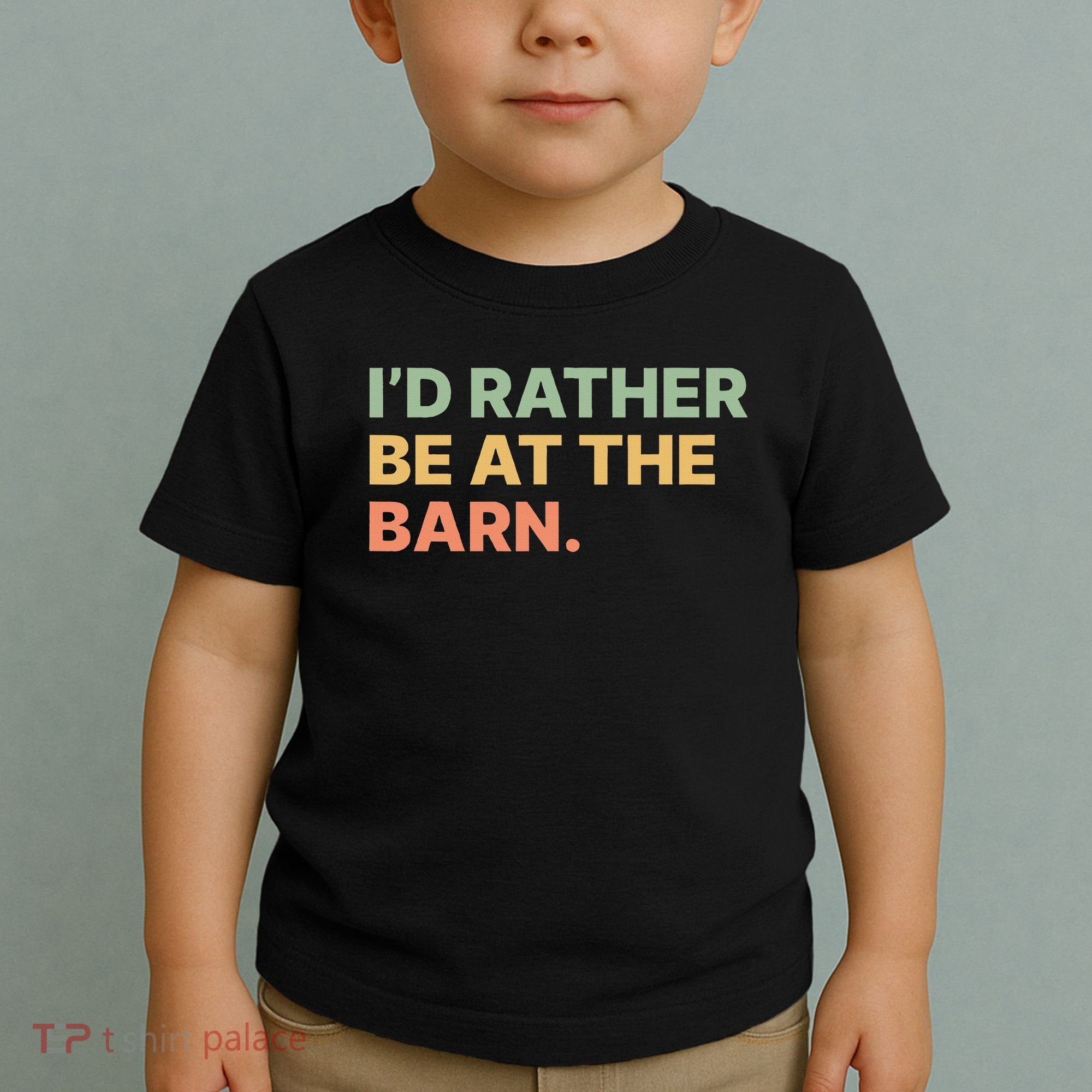 I'd Rather Be At The Barn Funny Horse Lover Toddler T-Shirt