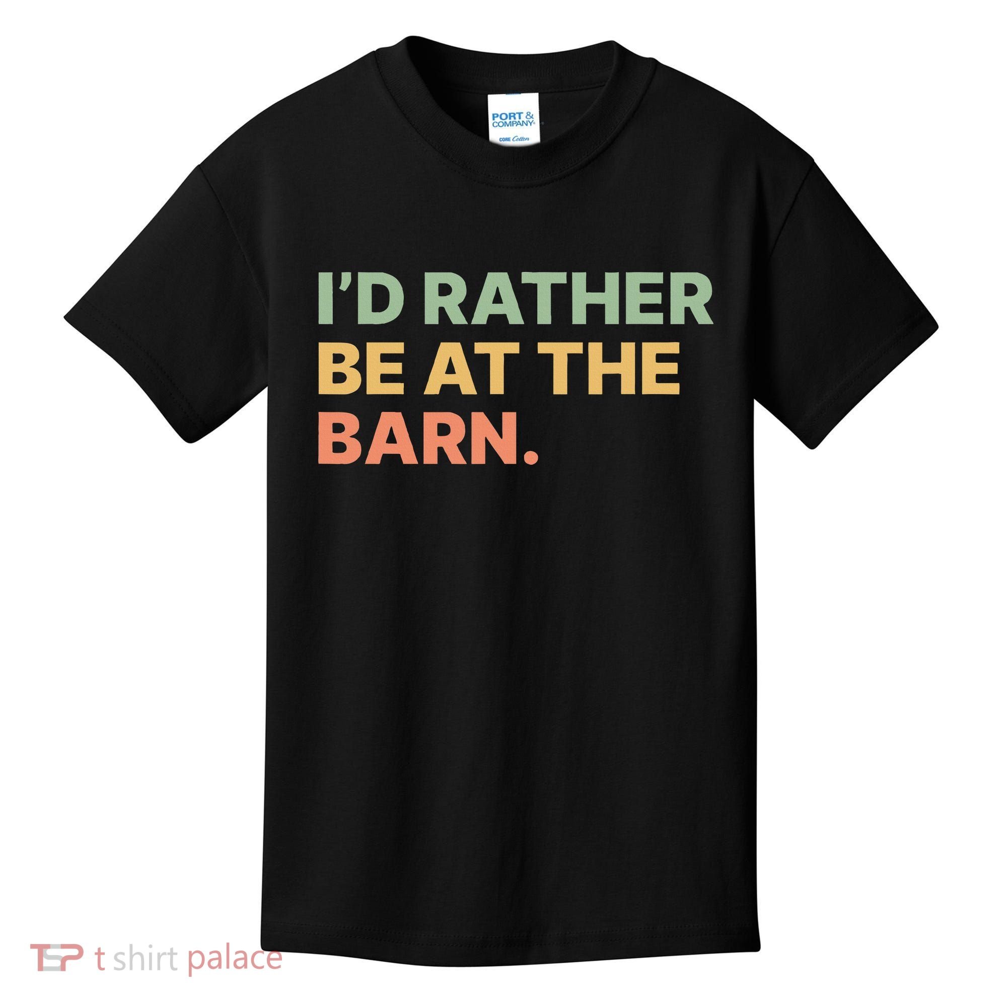 I'd Rather Be At The Barn Funny Horse Lover Kids T-Shirt