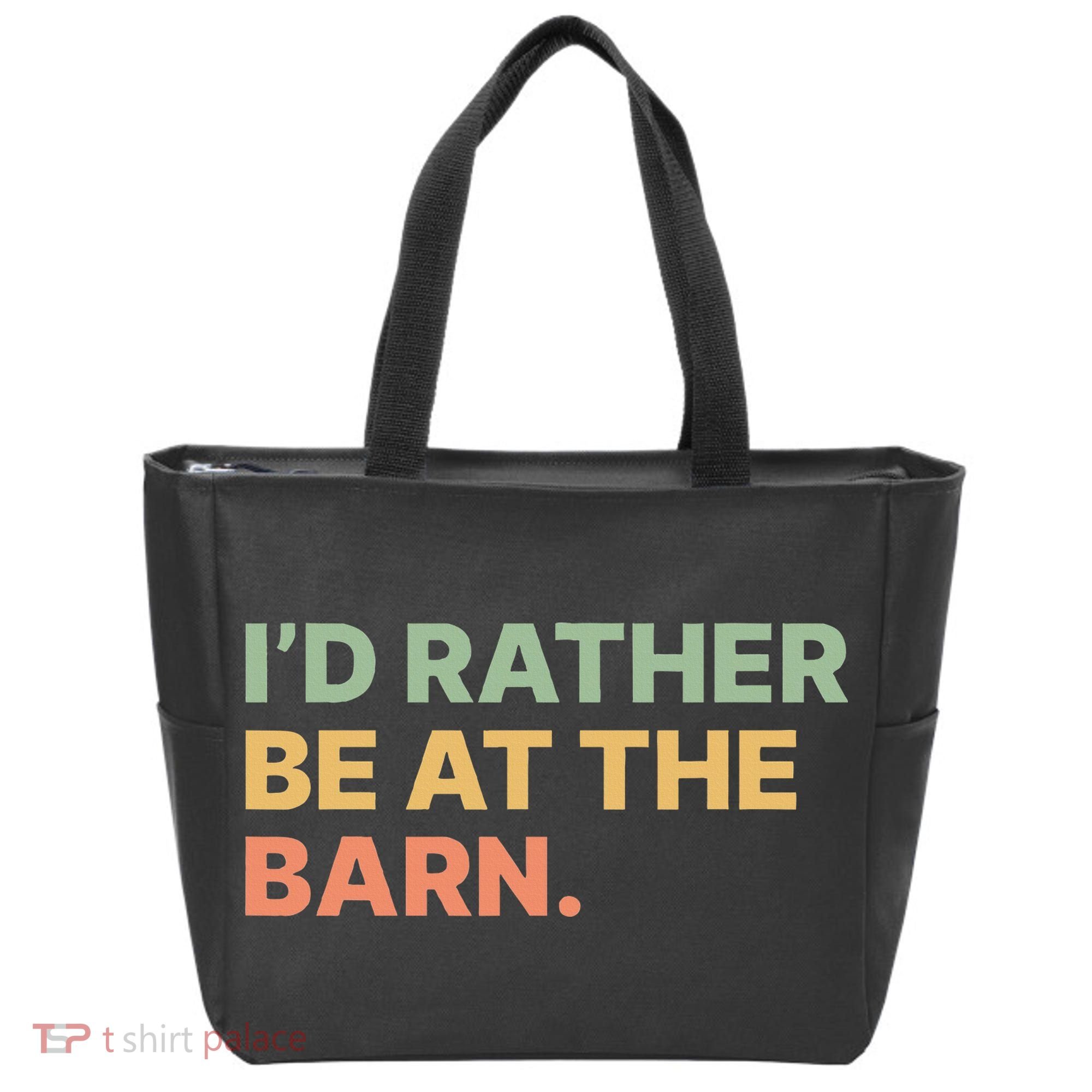 I'd Rather Be At The Barn Funny Horse Lover Tote Bag