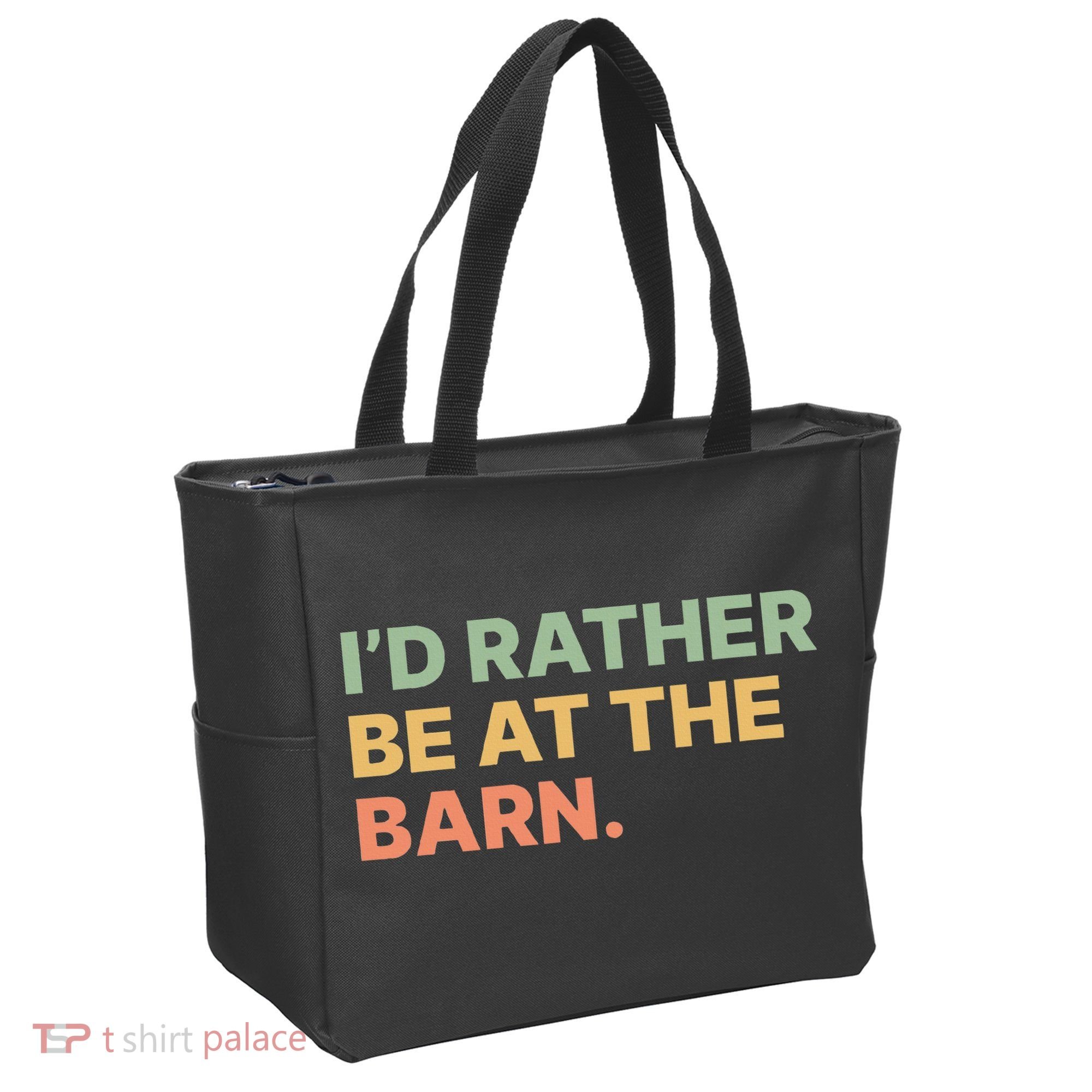 I'd Rather Be At The Barn Funny Horse Lover Tote Bag