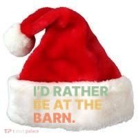 I'd Rather Be At The Barn Funny Horse Lover Santa Hat thumb 0