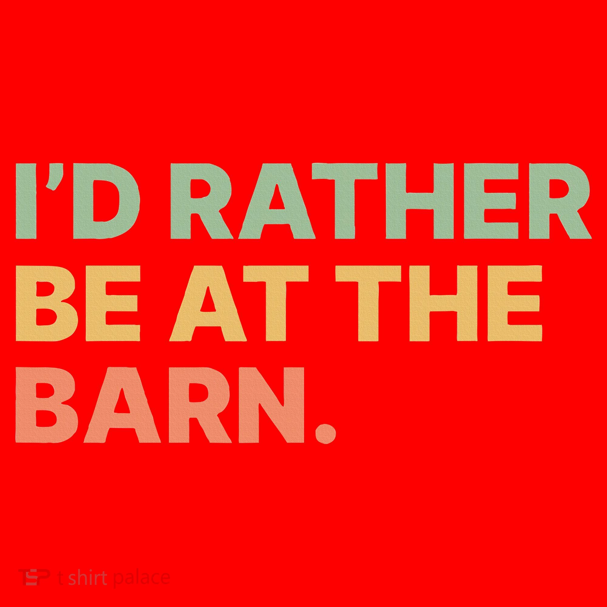 I'd Rather Be At The Barn Funny Horse Lover Santa Hat