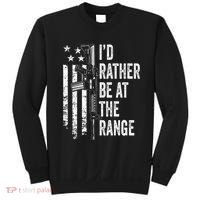 ID Rather Be At The Gun Range Usa Flag Funny Guns Joke Sweatshirt thumb 0