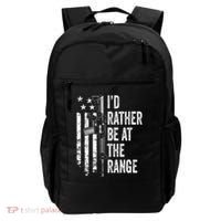 ID Rather Be At The Gun Range Usa Flag Funny Guns Joke Backpack thumb 0