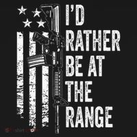 ID Rather Be At The Gun Range Usa Flag Funny Guns Joke Women's Hoodie thumb 2