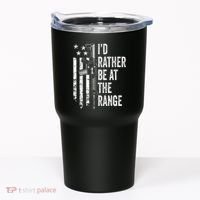 ID Rather Be At The Gun Range Usa Flag Funny Guns Joke Tumbler thumb 0