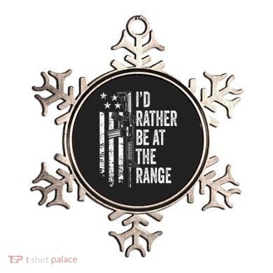 ID Rather Be At The Gun Range Usa Flag Funny Guns Joke Ornament