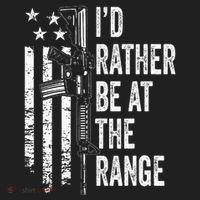 ID Rather Be At The Gun Range Usa Flag Funny Guns Joke Hat thumb 2