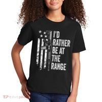 ID Rather Be At The Gun Range Usa Flag Funny Guns Joke Kids T-Shirt thumb 2