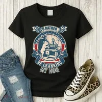 ID Rather Be Cranking My Hog Women's T-Shirt thumb 3