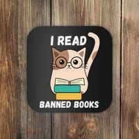 I Read Banned Books Coaster thumb 0