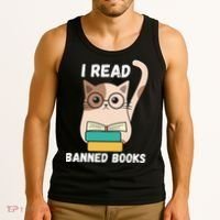 I Read Banned Books Tank Top thumb 3