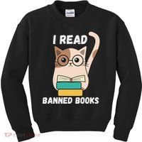 I Read Banned Books Kids Sweatshirt thumb 0