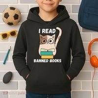 I Read Banned Books Kids Hoodie thumb 2